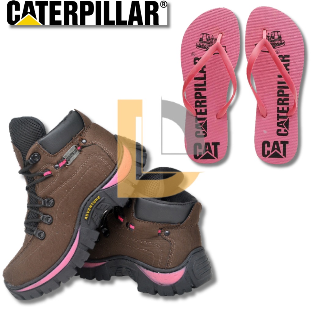 Bota Caterpillar Model 2190 Couro Legitimo Bico Pvc Palmilha