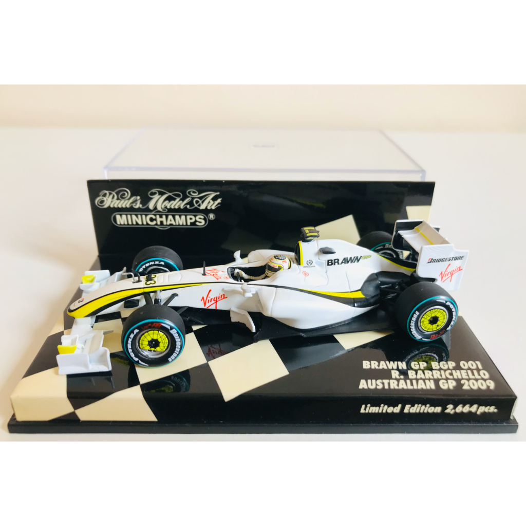 Miniatura Minichamps Brawn GP BGP 001 - Rubens Barrichello 2009 F1 