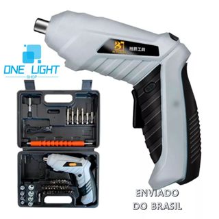 Parafusadeira Sem Fio Recarregavel Bivolt + 32 Acessórios