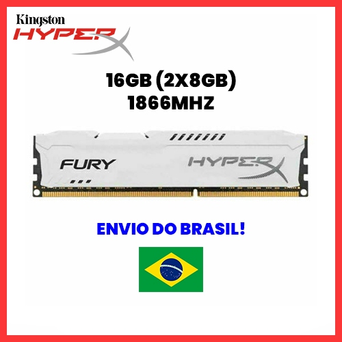 Memória Ram Kingston Hyperx 16gb (2x8gb) ddr3 Gamer 1866mhz original