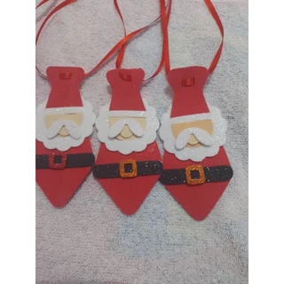 Gravata Pet Eva Papai Noel Natal Banho e Tosa Pet Shop 20 ou 50 unidades
