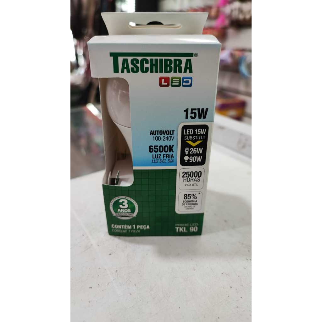 Lâmpada LED TKL 90-15w 6500k Taschibra