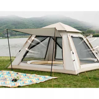 Barraca camping 3-4 pessoas acampamento tenda praia festa campo menor preço em Oferta na Shopee