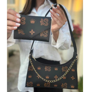 Bolsa Feminina Pequena com Carteira Bolsa de Ombro Espaçosa com Ziper Hype