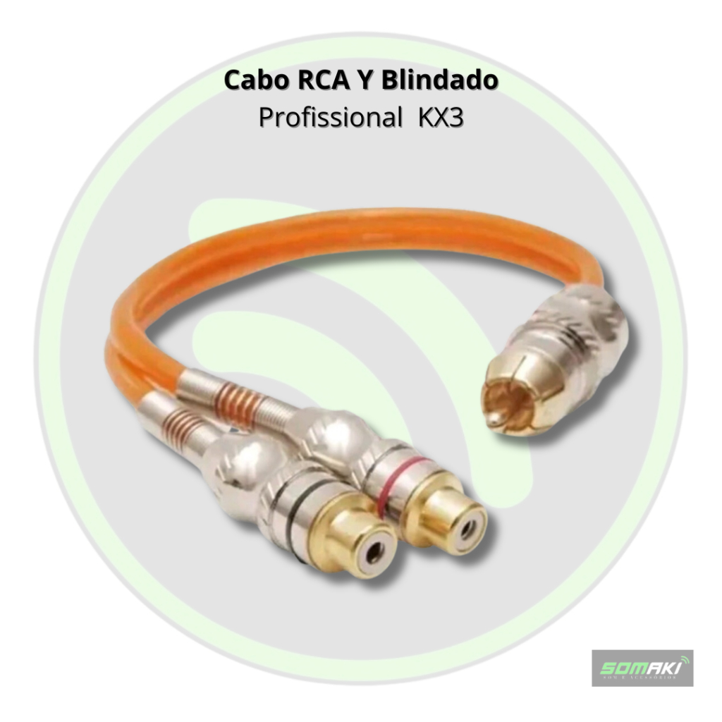 Cabo Rca Y 2 Femea 1 Macho Blindado Profissional Kx3