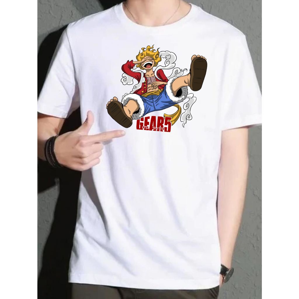 Camisa Camiseta Anime One Piece Luffy Gear 5 Modo Nika Nova Transformaçao  Personagem Adulto Infantil