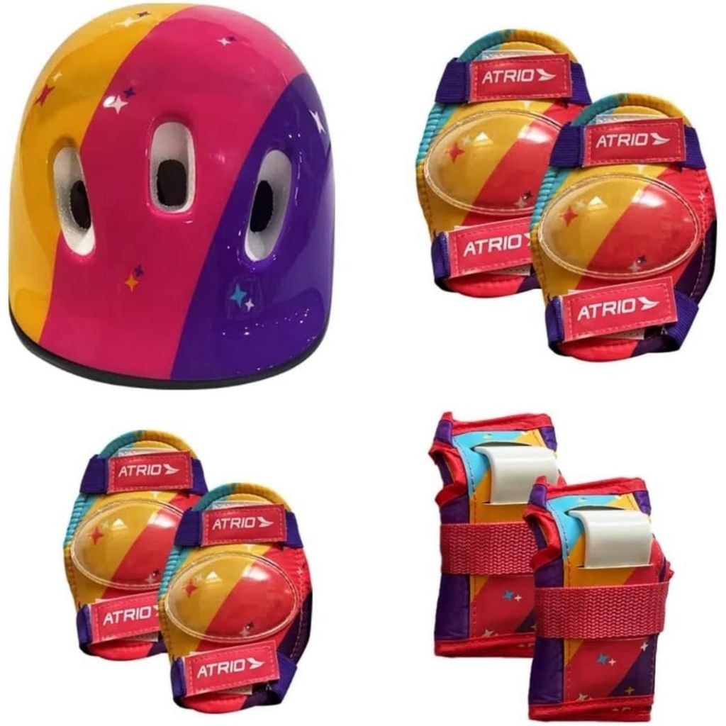 Kit Proteção Patins Skate Bike Patinete Infantil Capacete Joelheira ...