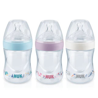 Mamadeira Essence Smart Flow Nuk RN150mL Oral Fit Bico Macio e Flexível Multiplos Furos Fase 1