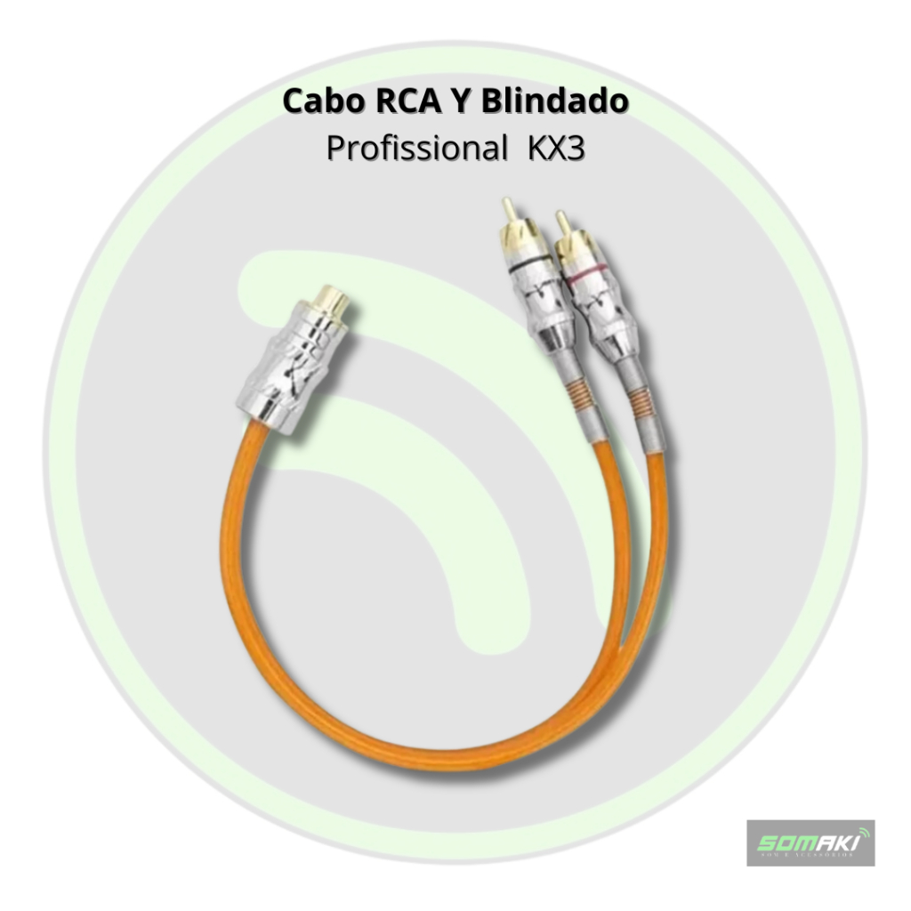 Cabo Rca Y 2 Macho 1 Femea Blindado Profissional Kx3