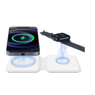 Carregador Sem Fio dobravel 15w para Apple Watch e iphone 2 em 1HMASTON YD-29