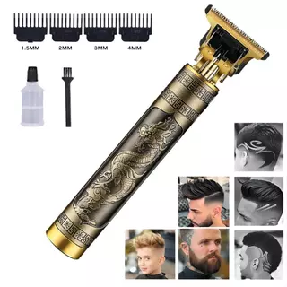Máquina De Cortar Cabelo Para Barba Masculina Bbarbeiro Estampa Dragão Elétrico Profissional