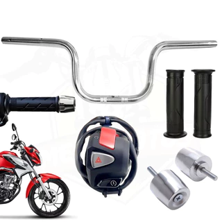 Kit Guidão Cg Cargo + Punho Cb 500 + Peso Pcx + Manopla