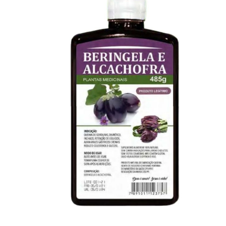 ch de Berinjela e Alcachofra produto naturais