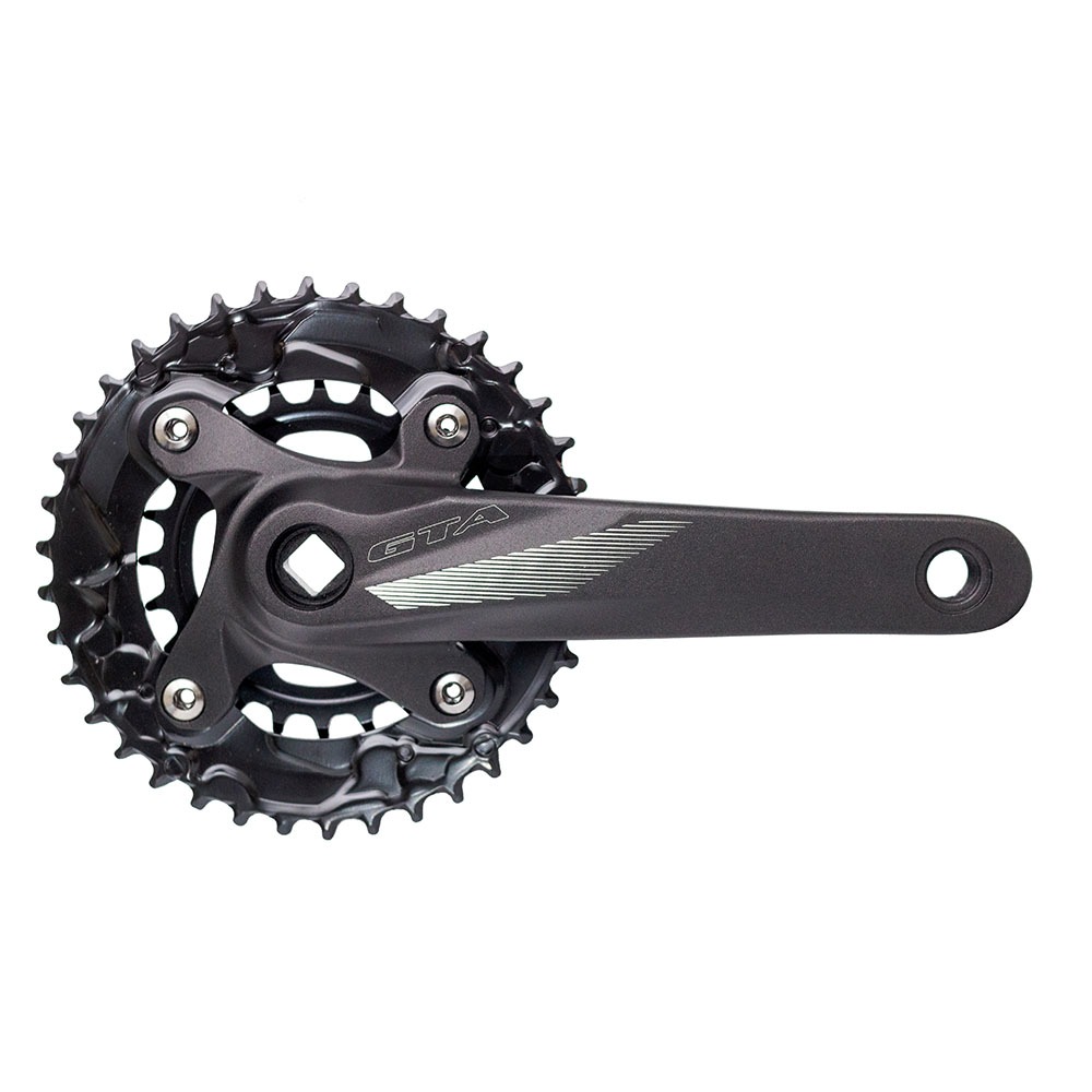 Pedivela Duplo 38/24 Ponta Quadrada Alumínio 2x9v Duas Coroas Serve 2x8 e 2x7v Bike Gta Ciclismo Mtb