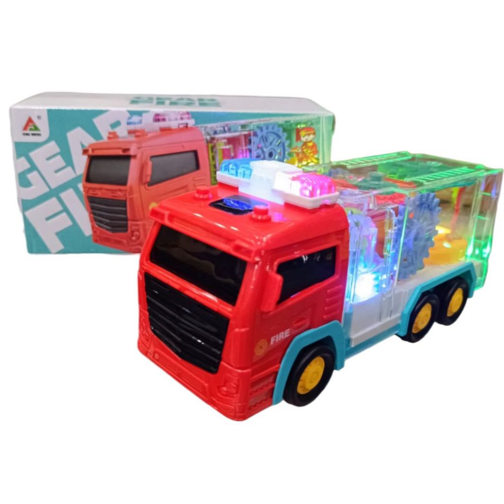 Caminhão De Bombeiro Brinquedo Realista C Som Luz Bate Volta