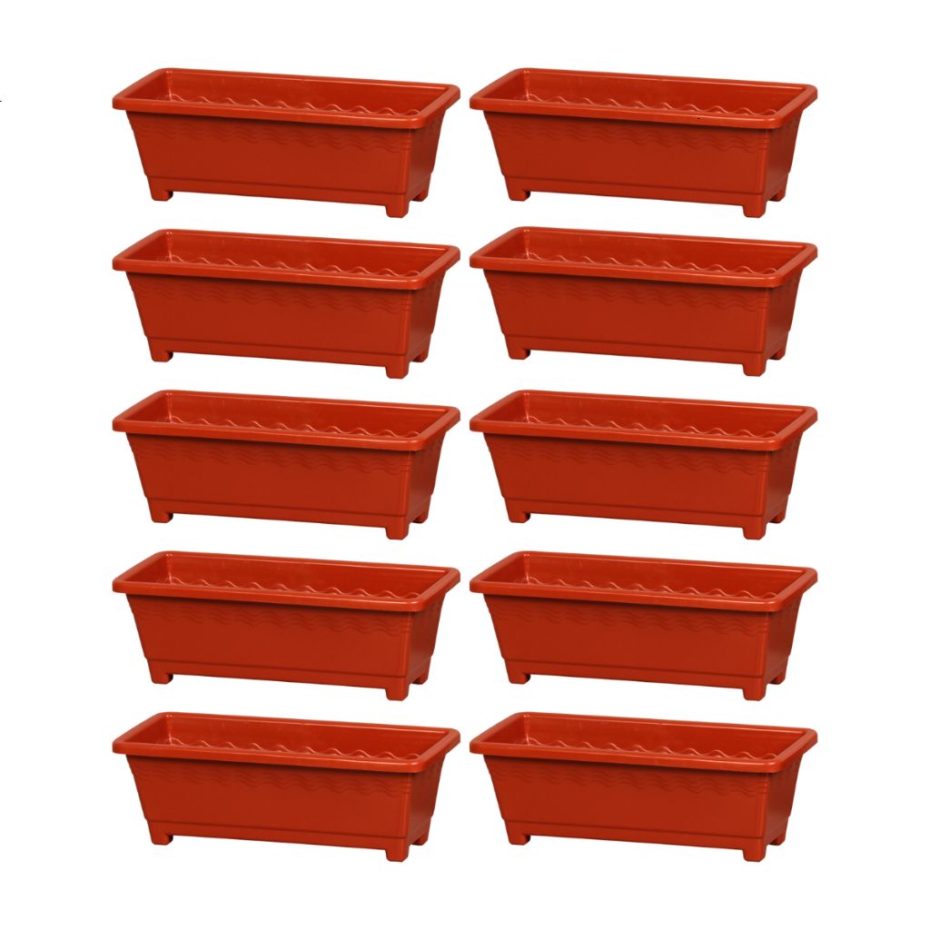 Kit 10 Vasos Cores Jardineira Floreira Plástico 3,5 Litros