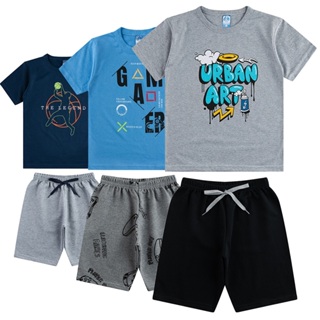 Kit 3 Conjunto Infantil Juvenil Menino Roupa Masculino 10 A 16 Anos - Azul