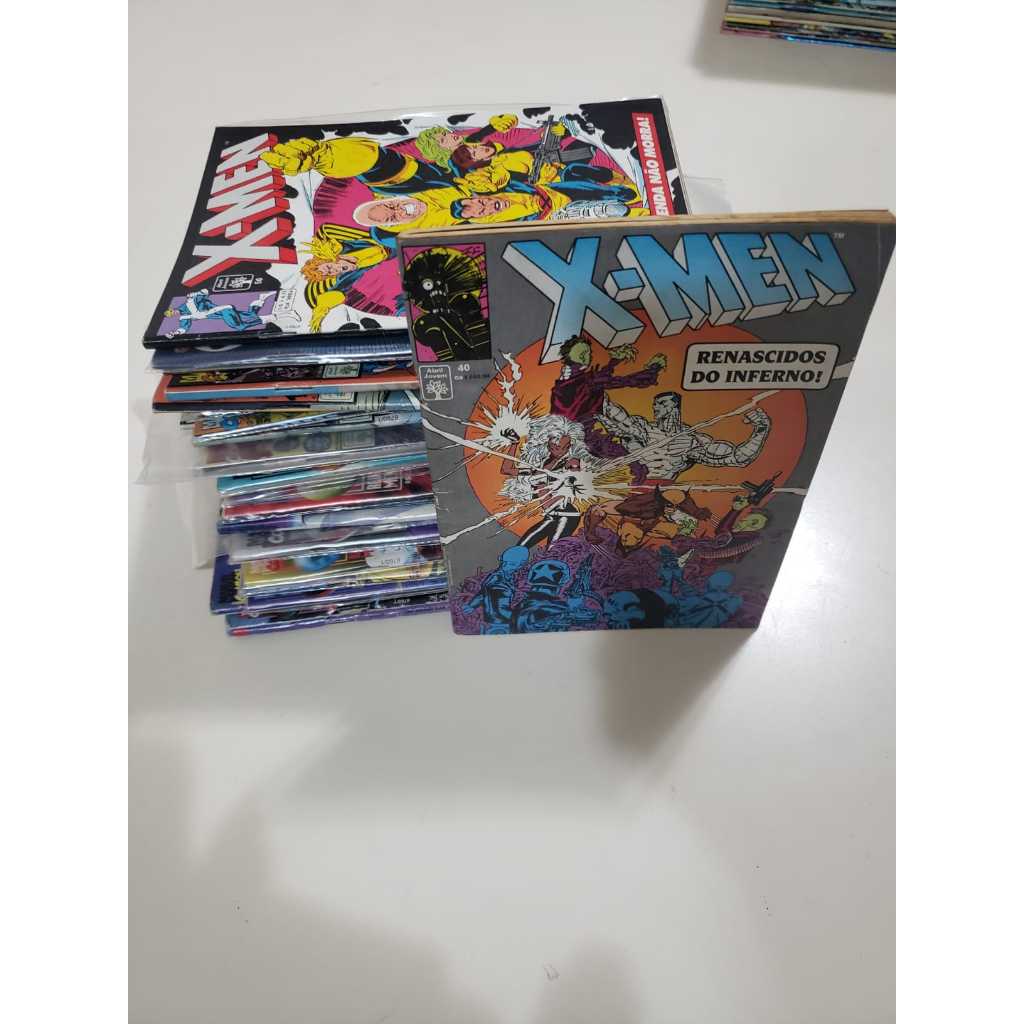 Gibis X-men , formatinho , editora abril , números entre o 40 ao 128 .