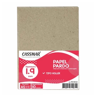 Papel Para Cartonagem Pardo Tipo Holler 1,9mm A5 10un