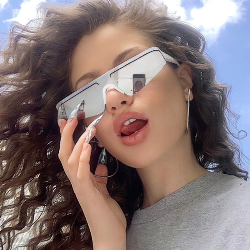Óculos de sol Tendencia Ref visionary 2022 / 2023 Óculos De Sol Ski Retangular 3D Espelhado Masculino Feminino Famosas