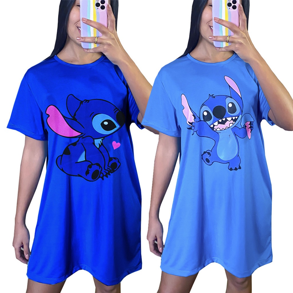 camisão STITCH sentado Royal camisola pijama vestido