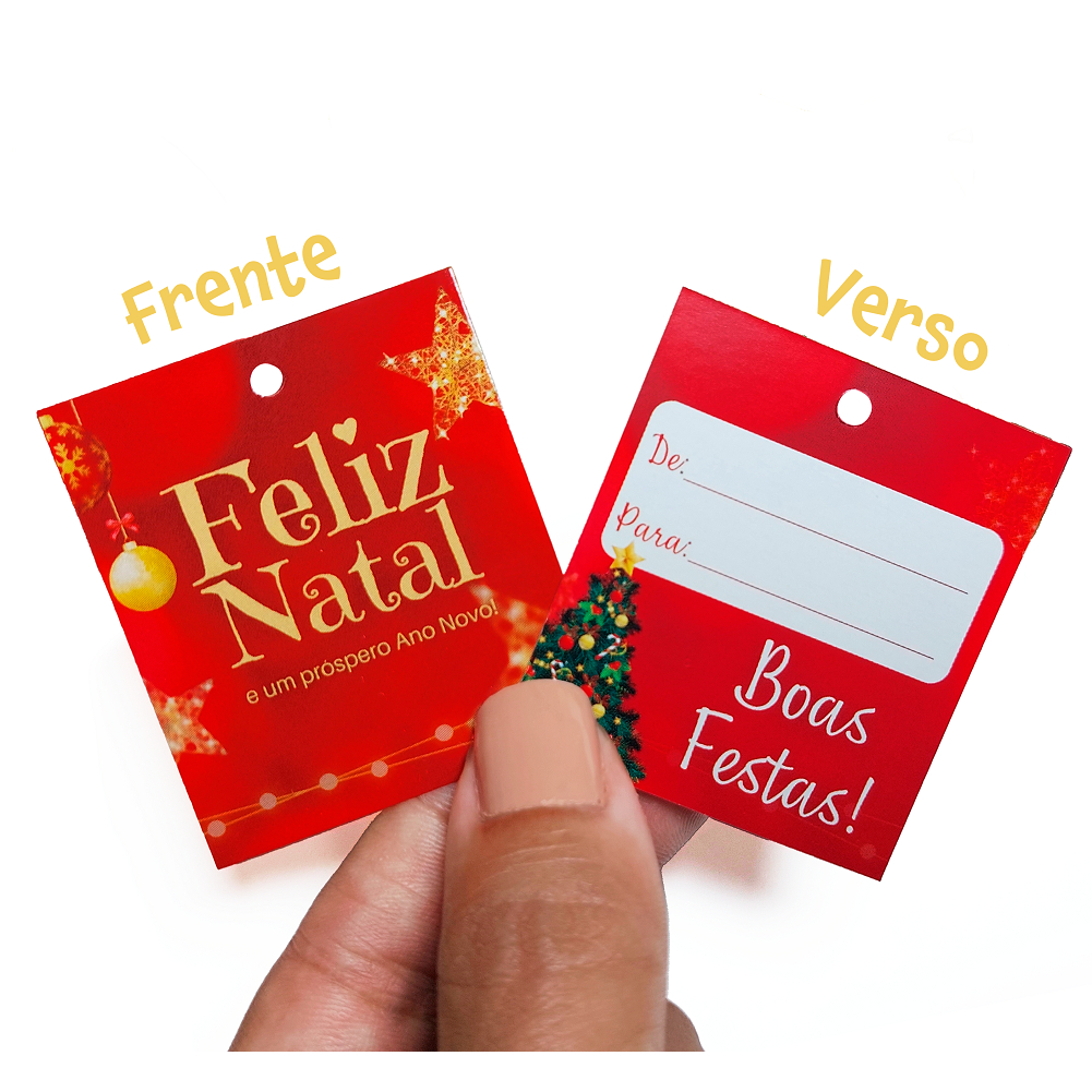Mini Cartão Tag Feliz Natal Boas Festas De Para Agradecimento Cliente ...