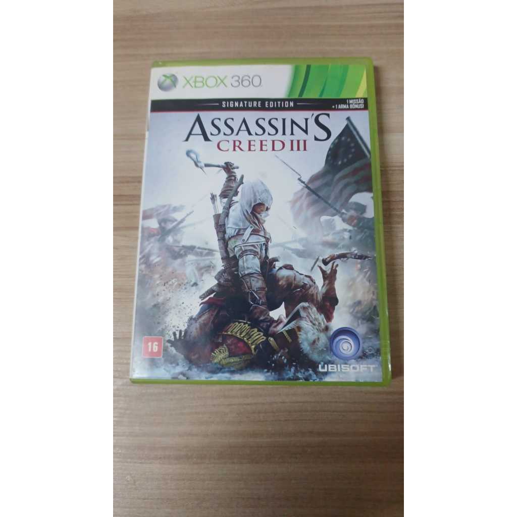 Game Jogo Xbox 360 Assassins Creed lll Signature Edition Físico Brasileiro  Microsoft