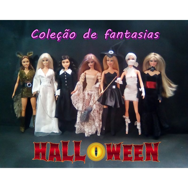 Fantasia Feminina Boneca Barbie Adulto Halloween Carnaval