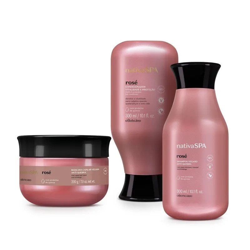 O Boticario Nativa Spa Rosé Linha para Cabelo