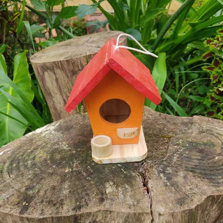 Mini Casinha de Passarinho Colorida para Decoração - Casa - Decoração