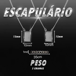 CORRENTE Escapulário Masculino Nossa Senhora Aparecida ACO INOXIDAVEL