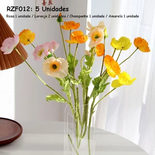 Novas Vários Estilos Folhagem Rosa Flores Artificiais Decoração Arranjo de flores planta decorativa Flores e Plantas Artificiais RZF012