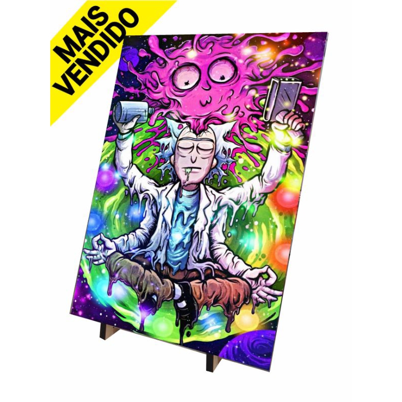 Quadro Decorativo Rick and Morty Placa Personalizado 20x28, 10X15MDF