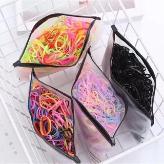 Bolsa c/ 1500 Elástico De Cabelo Feminino Descartável Multicolorido ENVIO IMEDIATO