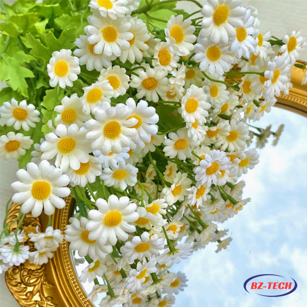 Mini 150 Flores Artificial De Margarida Para Decoração Buque Flor De Mosquito Brancas RZF006