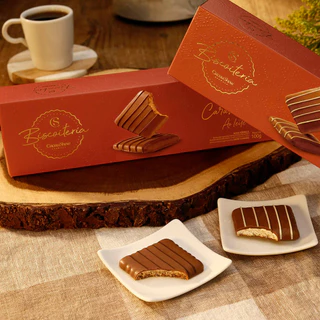 Biscoito caramelizado coberto 100g Cacau Show em Oferta na Shopee