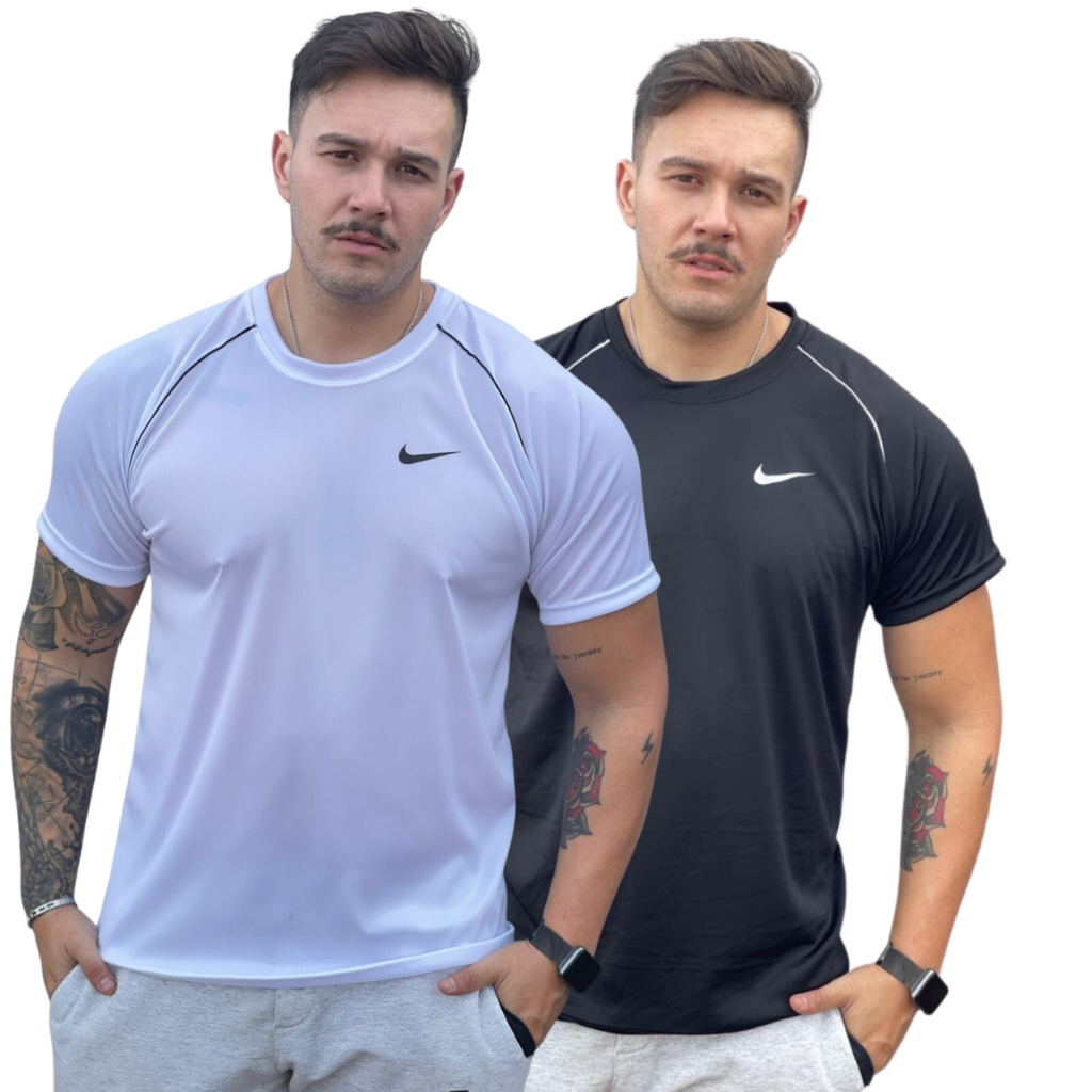 Kit 2 Camisas Camisetas Dryfit Esportiva Manga curta unissex Blusa Academia Corridas