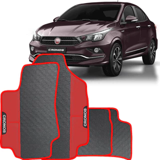 LINDO JOGO TAPETE CARRO AUTOMOTIVO VERMELHO FIAT CRONOS 2017 A 2022 TODOS EMBORRACAHDO ECOLOGICO