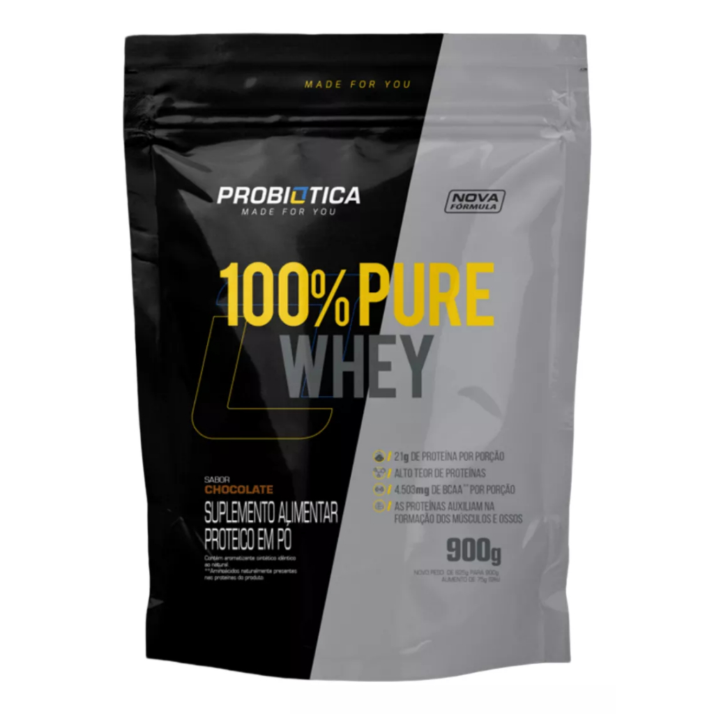 100% Pure Whey Chocolate – Refil 900g – Probiótica