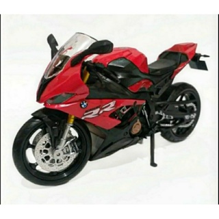 preto)1:12 BMW S1000rr Racing Motos Simulação Modelo de