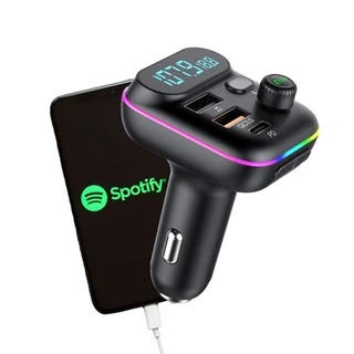 Carregador Carro Transmissor Fm Bluetooth Veicular microSd adaptador usb