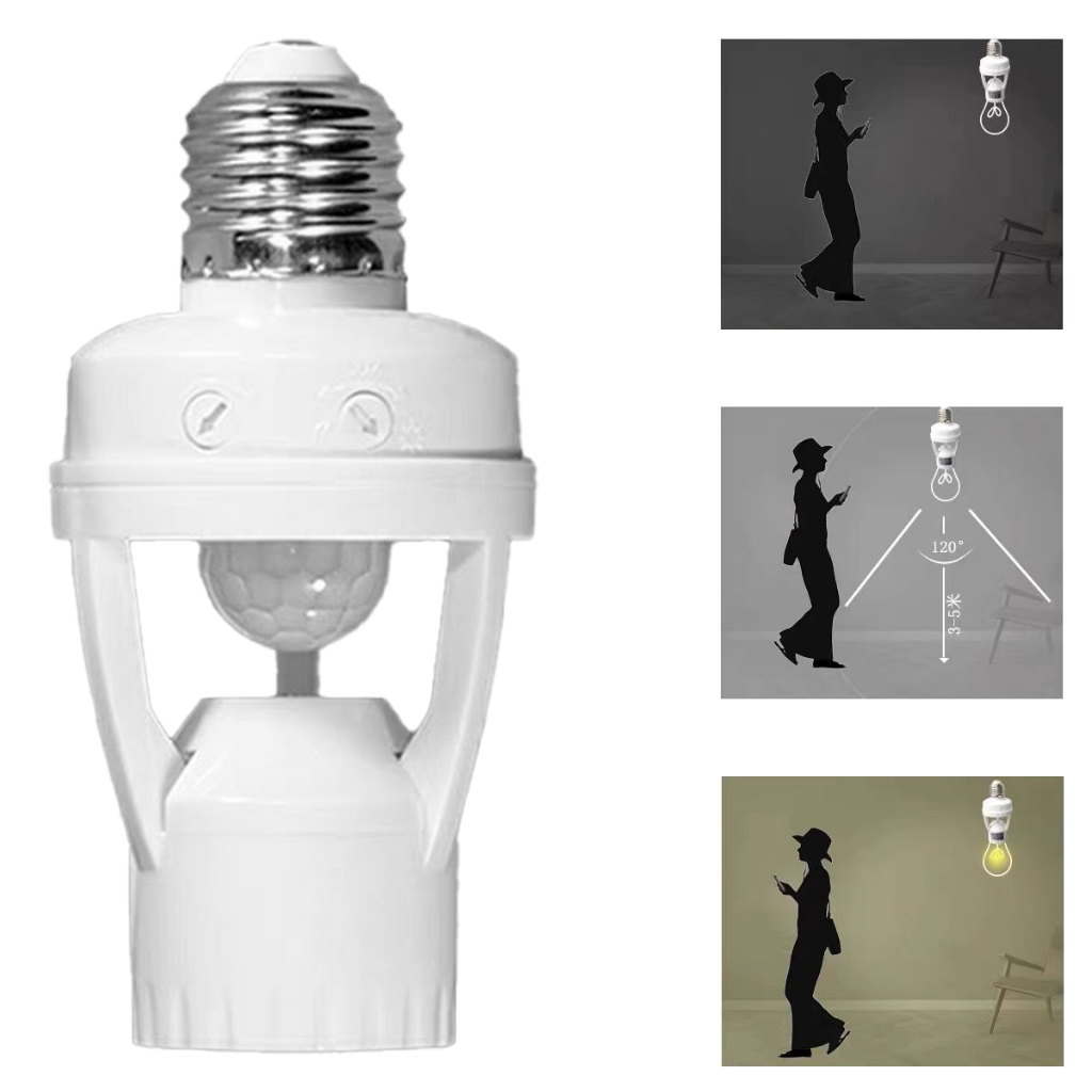 Sensor De Presença Com Fotocélula Para Lâmpada Soquete E27
