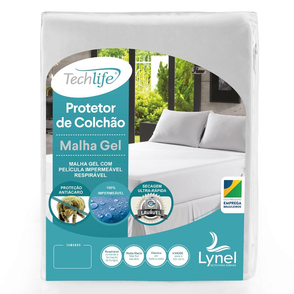 Protetor de Colchão Impermeável Lynel TechLife Malha Gel