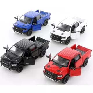 Miniatura Carrinho de Coleção Dodge RAM 1500 Caminhonete Pickup Ram Ano 2019 de Ferro Kinsmart 1/46