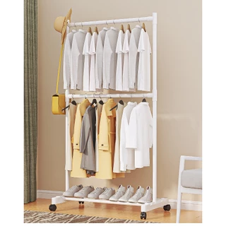 Arara de Multiuso Roupas Cabideiro de Chão Closet Modulado em Aço Carbono