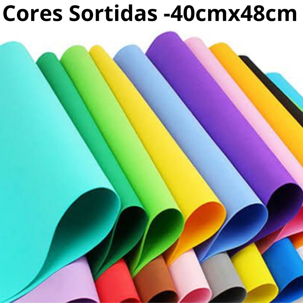 Folha Placas De Eva 40x48 Liso Kit Com 20 Unidades Coloridas Shopee Brasil 0790