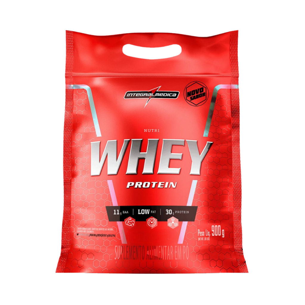 Whey Protein Nutri Integral Medica Hipercalórico Suplemento Alimentar Refil 900g Proteína