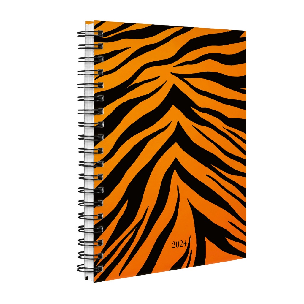 Agenda Planner Semanal 2024 Animal Print Tigre Shopee Brasil
