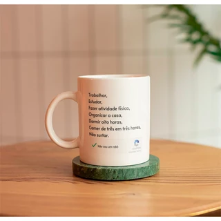 Caneca Porcelana Coloridas Frase Não Sou Robô Presente Especial