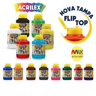 tinta-tempera-guache-6-cores-18ml-atoxico-acrilex-3-anos